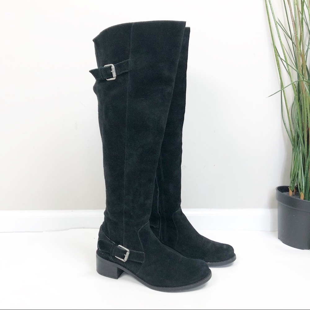 Matisse Finnley Over the Knee Black Suede Boot